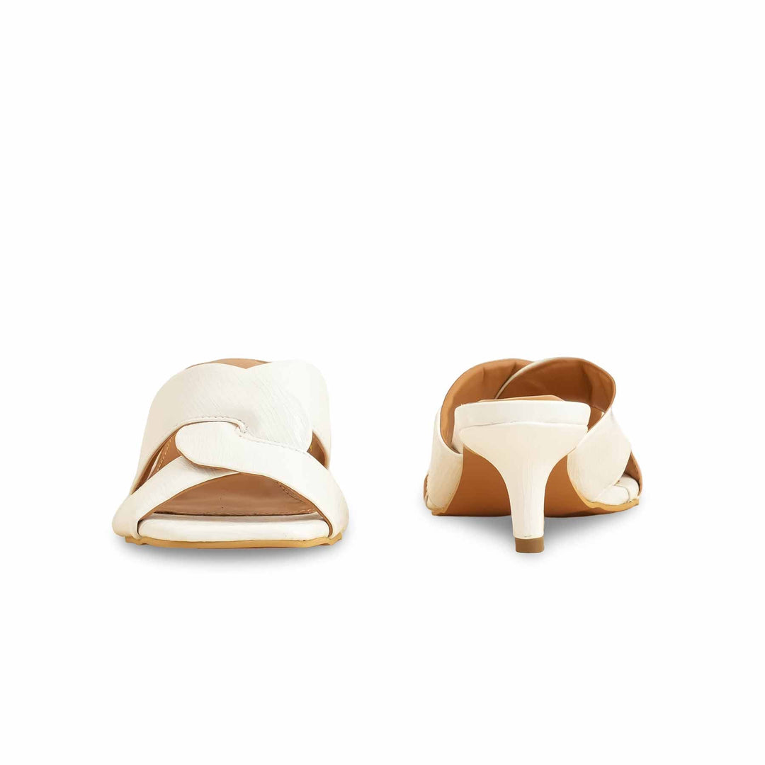 Cream Formal Slipper For Women FR8321