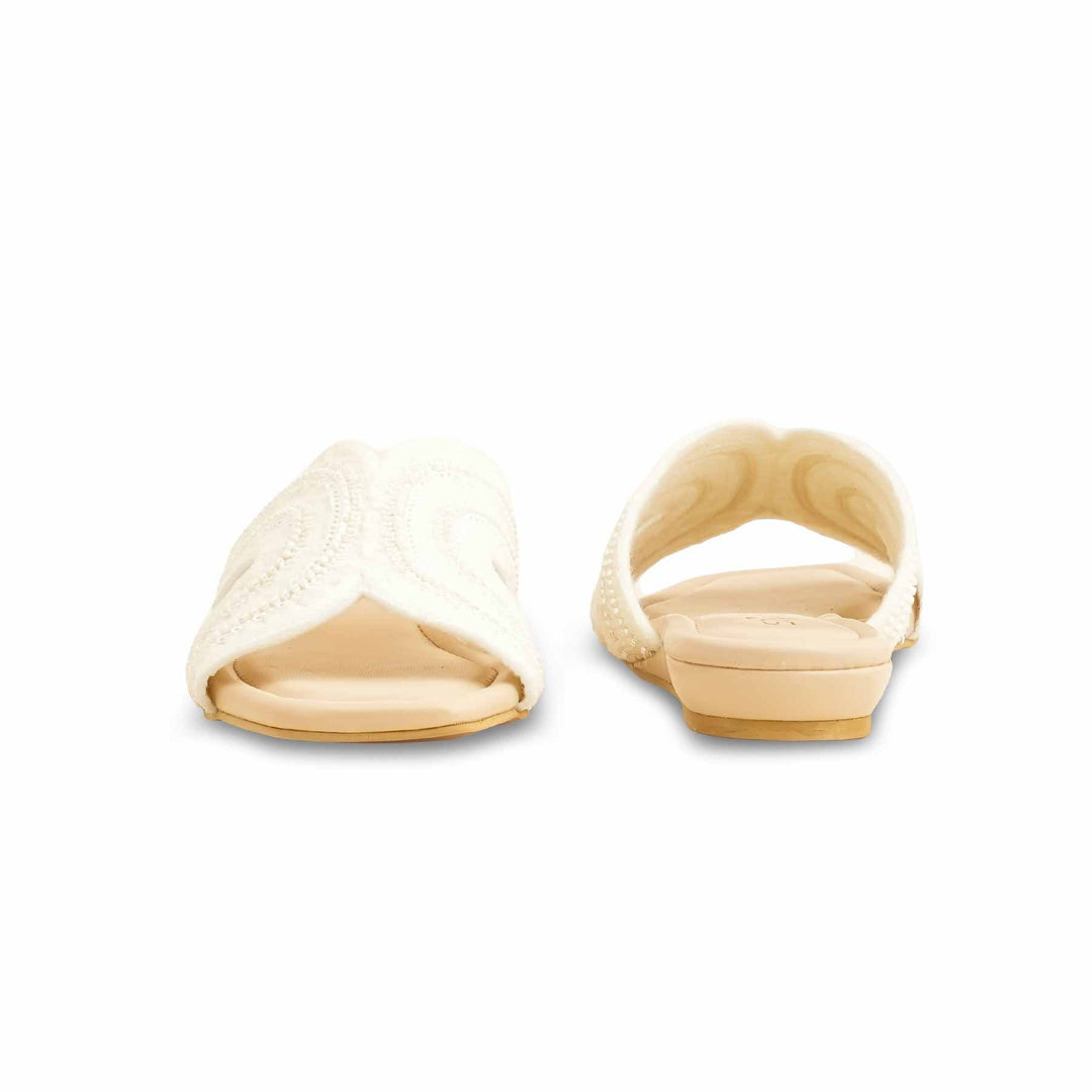 White Formal Slipper For Ladies FR8338