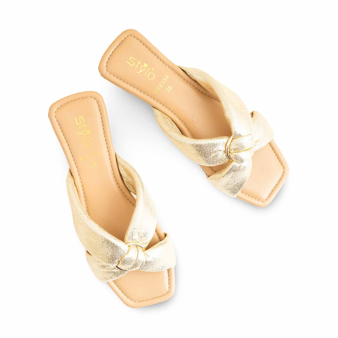Golden Formal Slipper For Women FR8354
