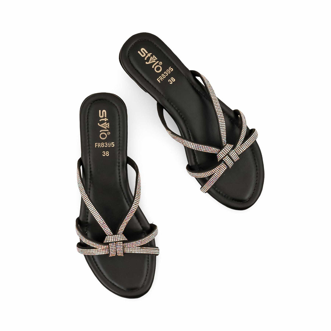 Black Formal Slipper For Ladies FR8395