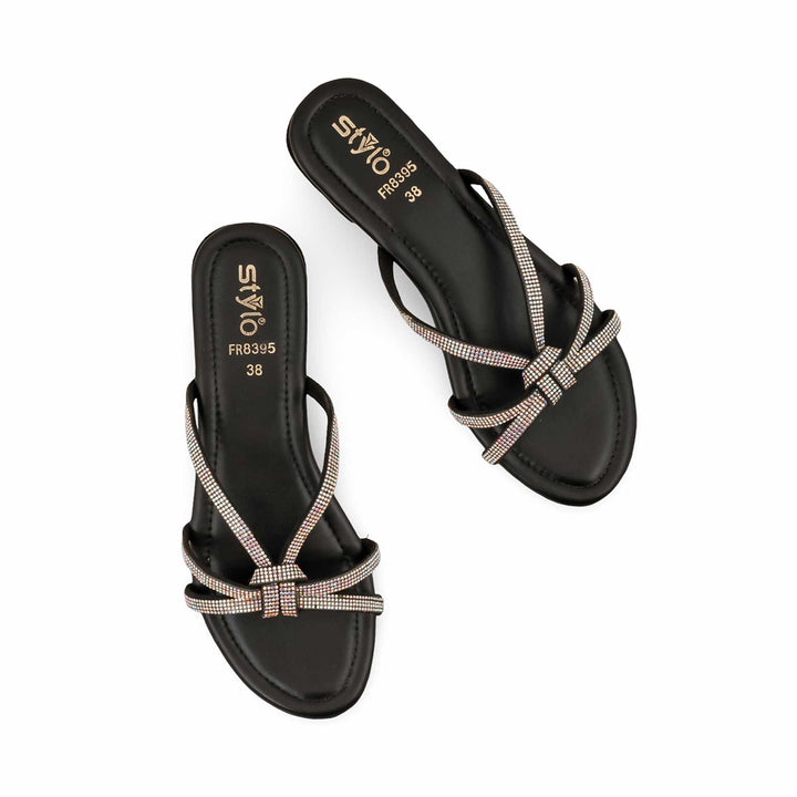 Black Formal Slipper For Ladies FR8395