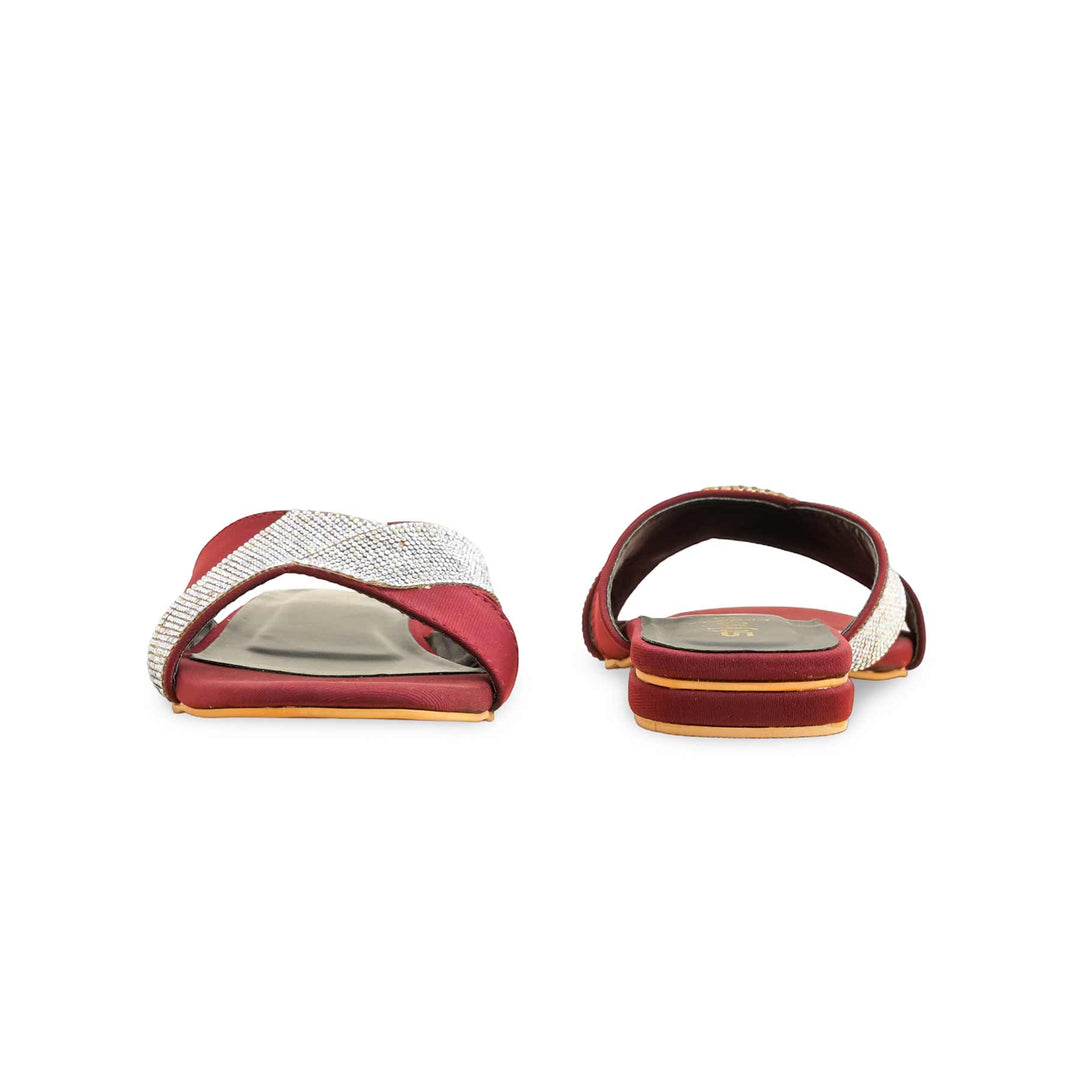 Maroon Formal Slipper For Women FR8397