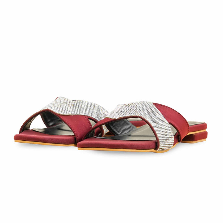 Maroon Formal Slipper For Women FR8397