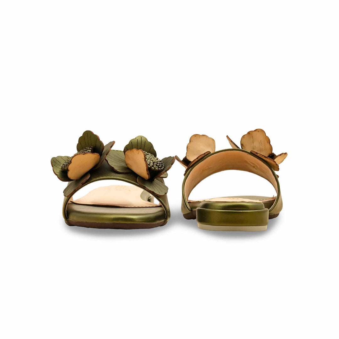 Olive Formal Slipper For Women FR8423