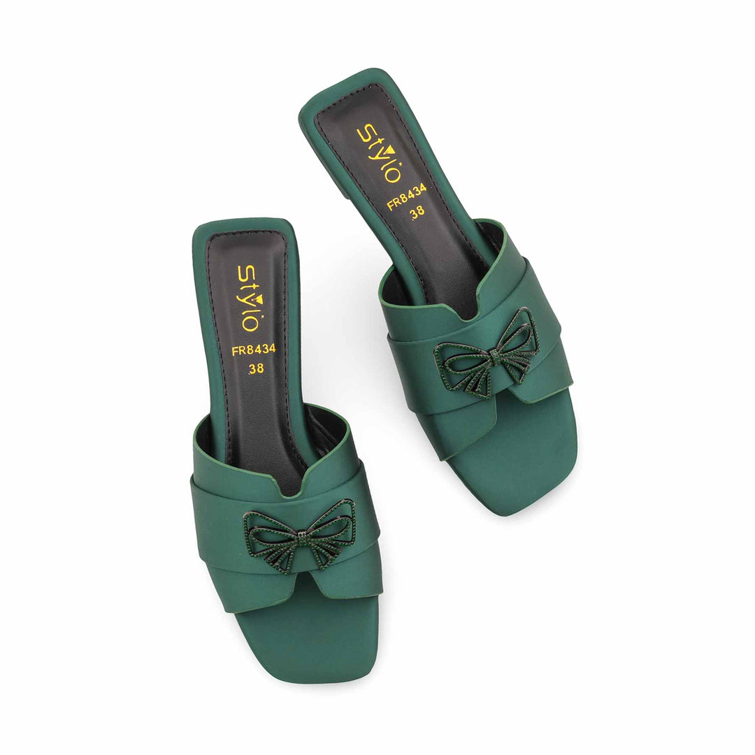 Green Formal Slipper For Ladies FR8434