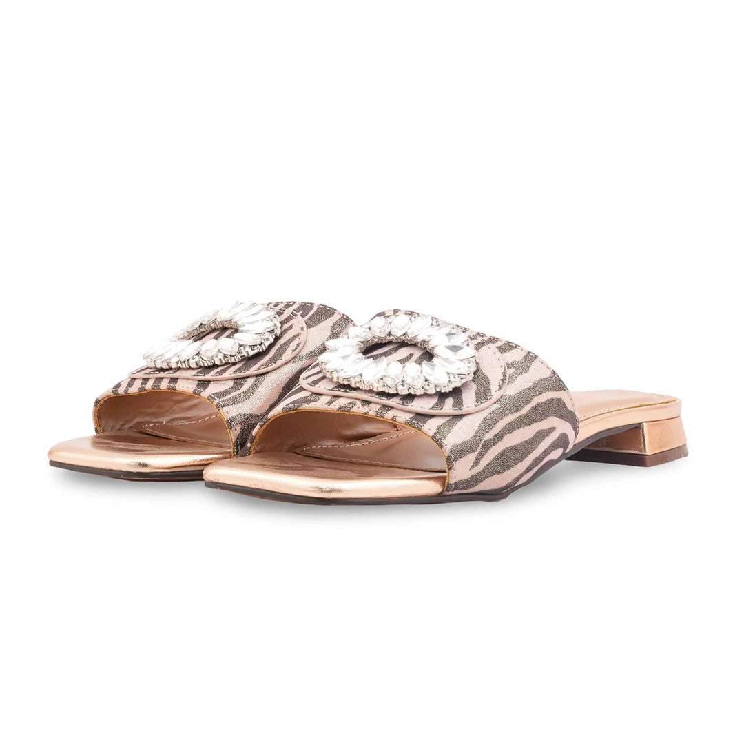 Peach Formal Slipper For Ladies FR8445