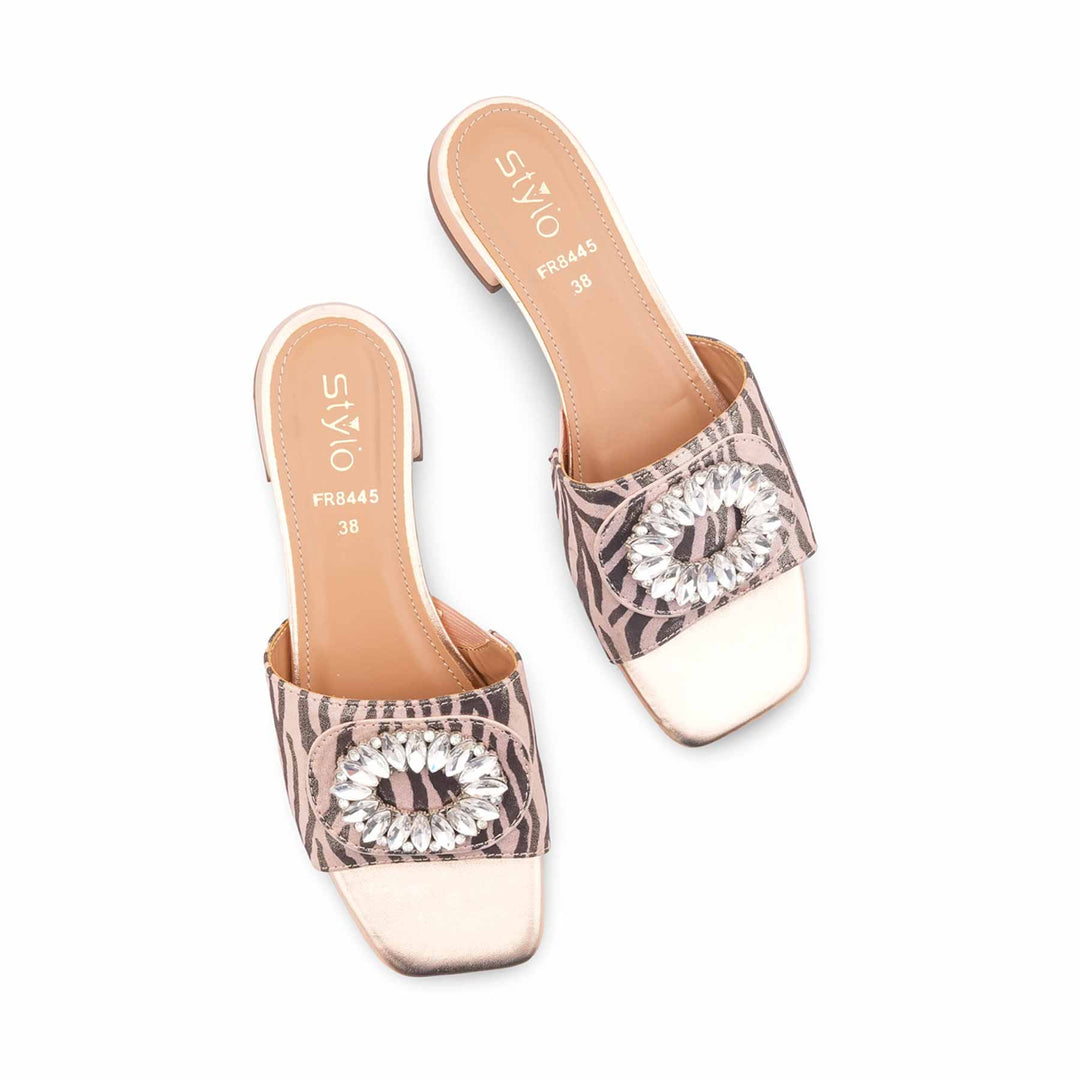 Peach Formal Slipper For Ladies FR8445