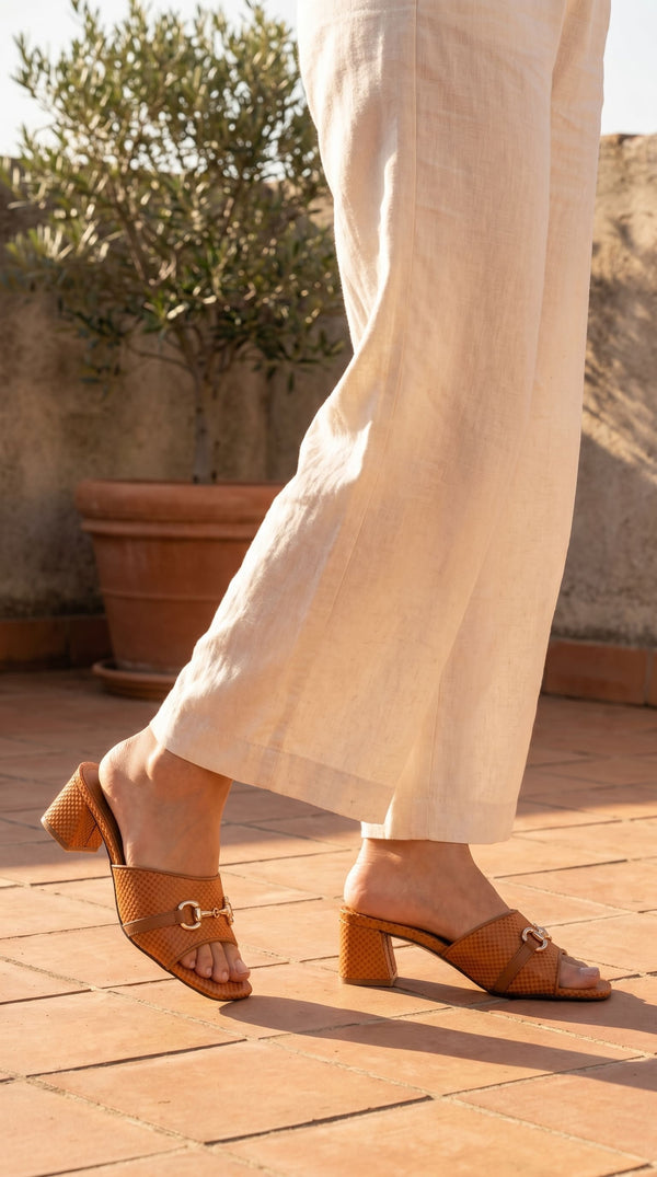 Tan Formal Slipper For Ladies FR8447