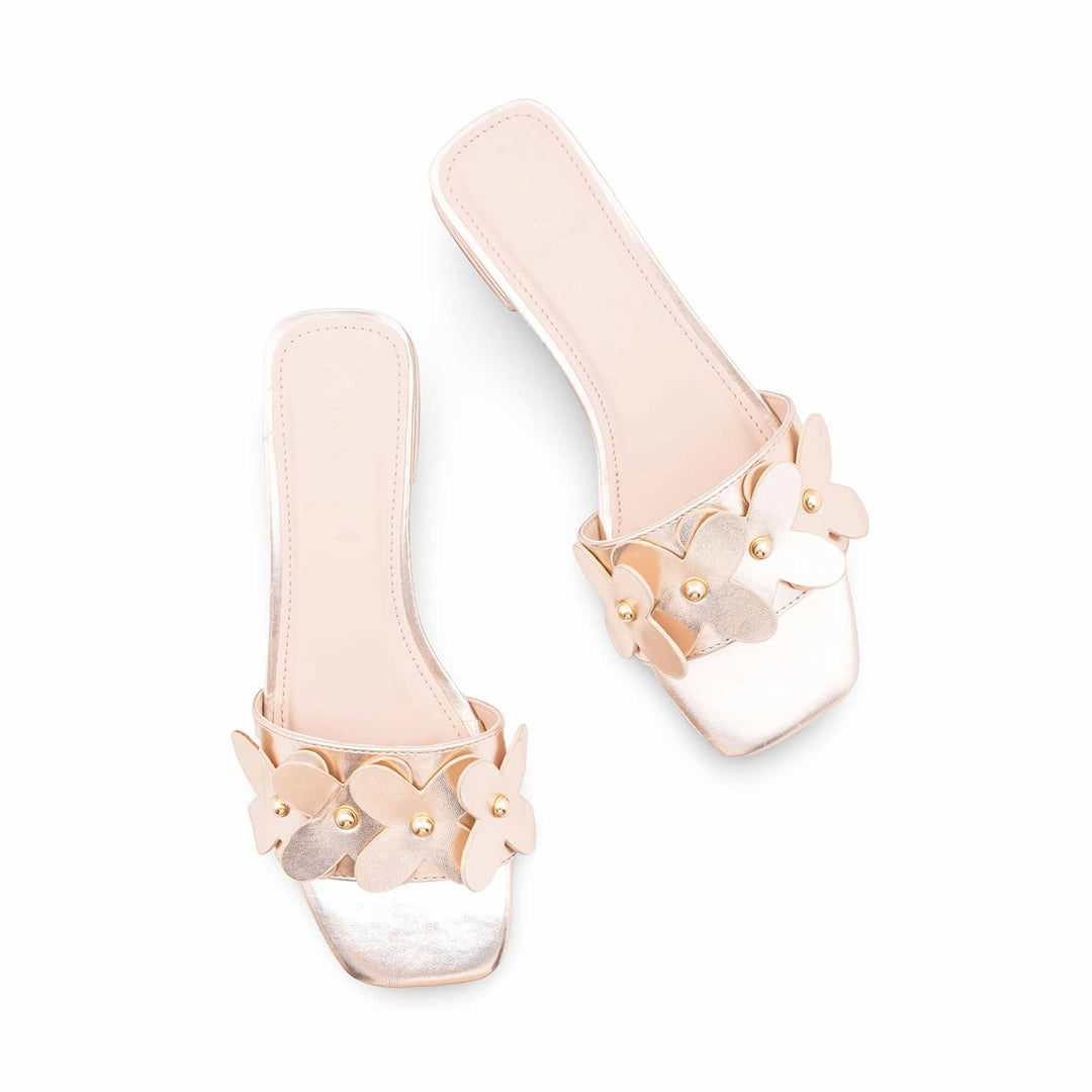Golden Formal Slipper For Ladies FR8450