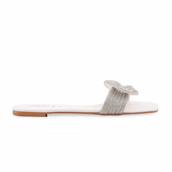 White Formal Slipper For Ladies FR8465