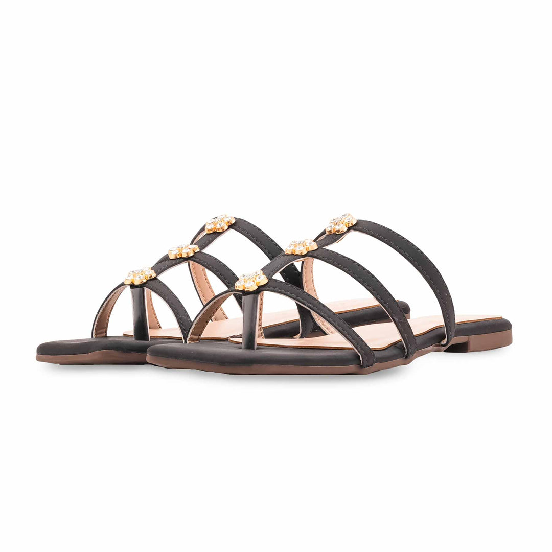 Black Formal Slipper For Ladies FR8491
