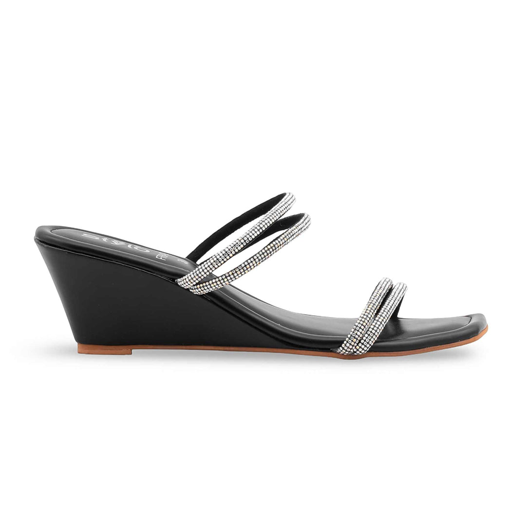 Black Formal Slipper For Ladies FR8498