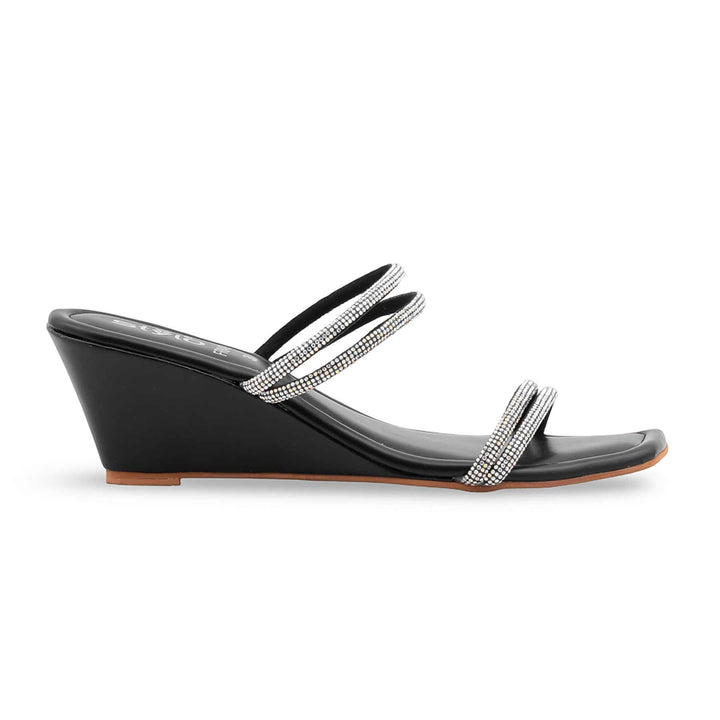 Black Formal Slipper For Ladies FR8498