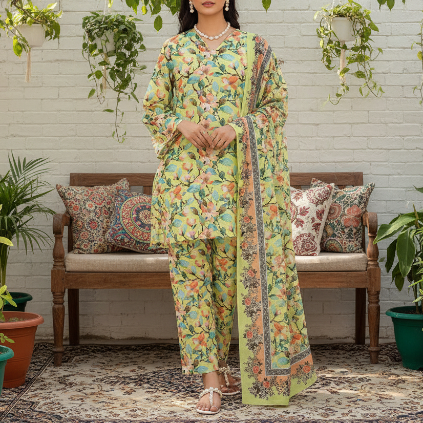 3PC Unstitched Printed Suit US5533