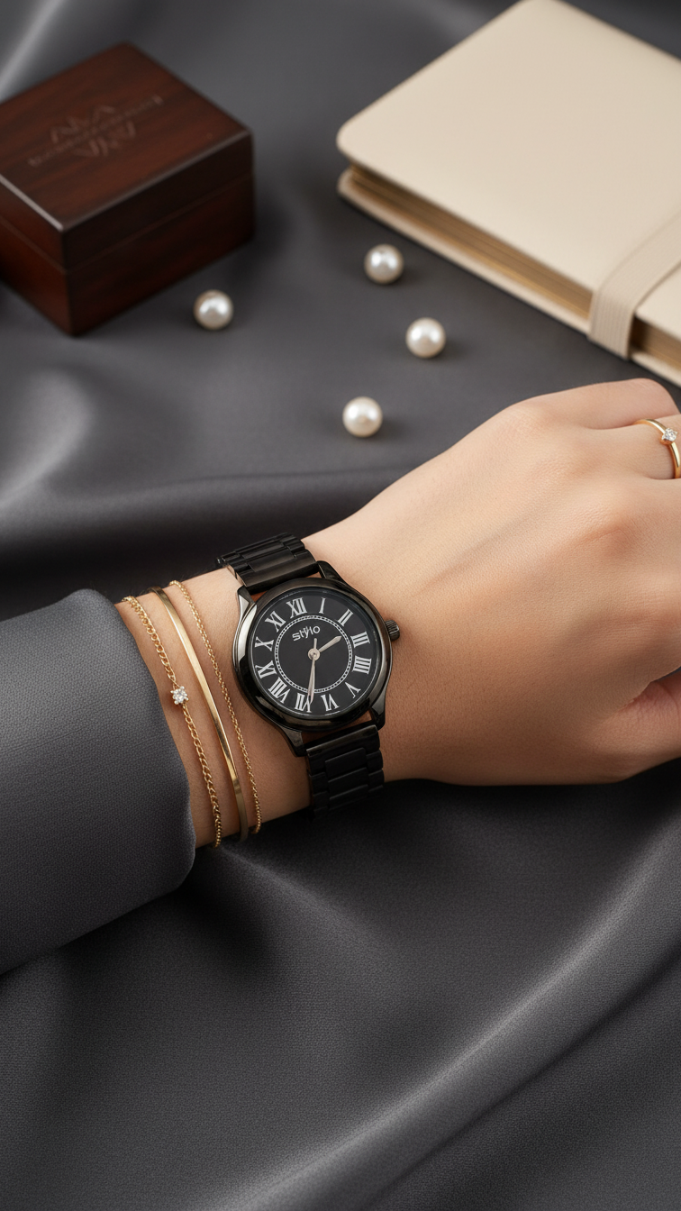 BLACK LADIES WATCH J33928