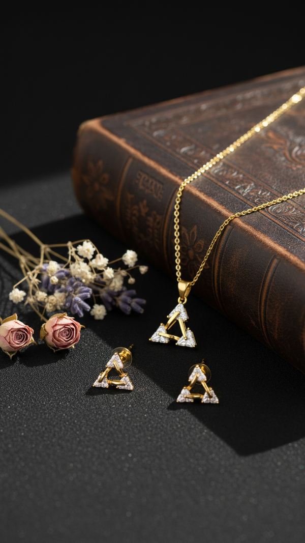 GOLDEN PENDANT SET J42966
