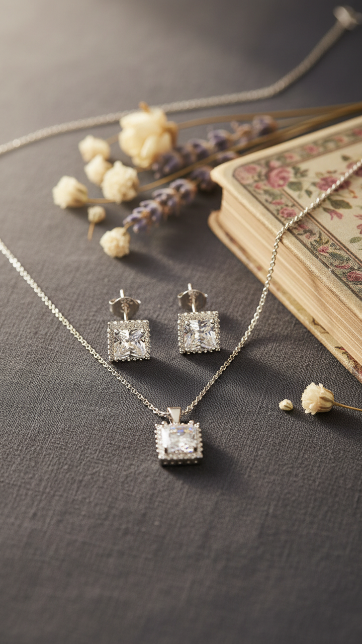SILVER PENDANT SET J42968