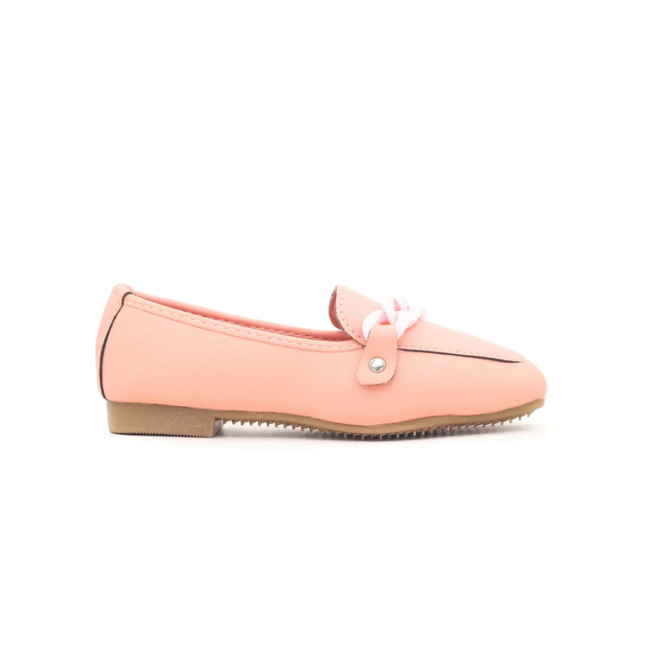 Girls Pink Formal Moccasin KD0292