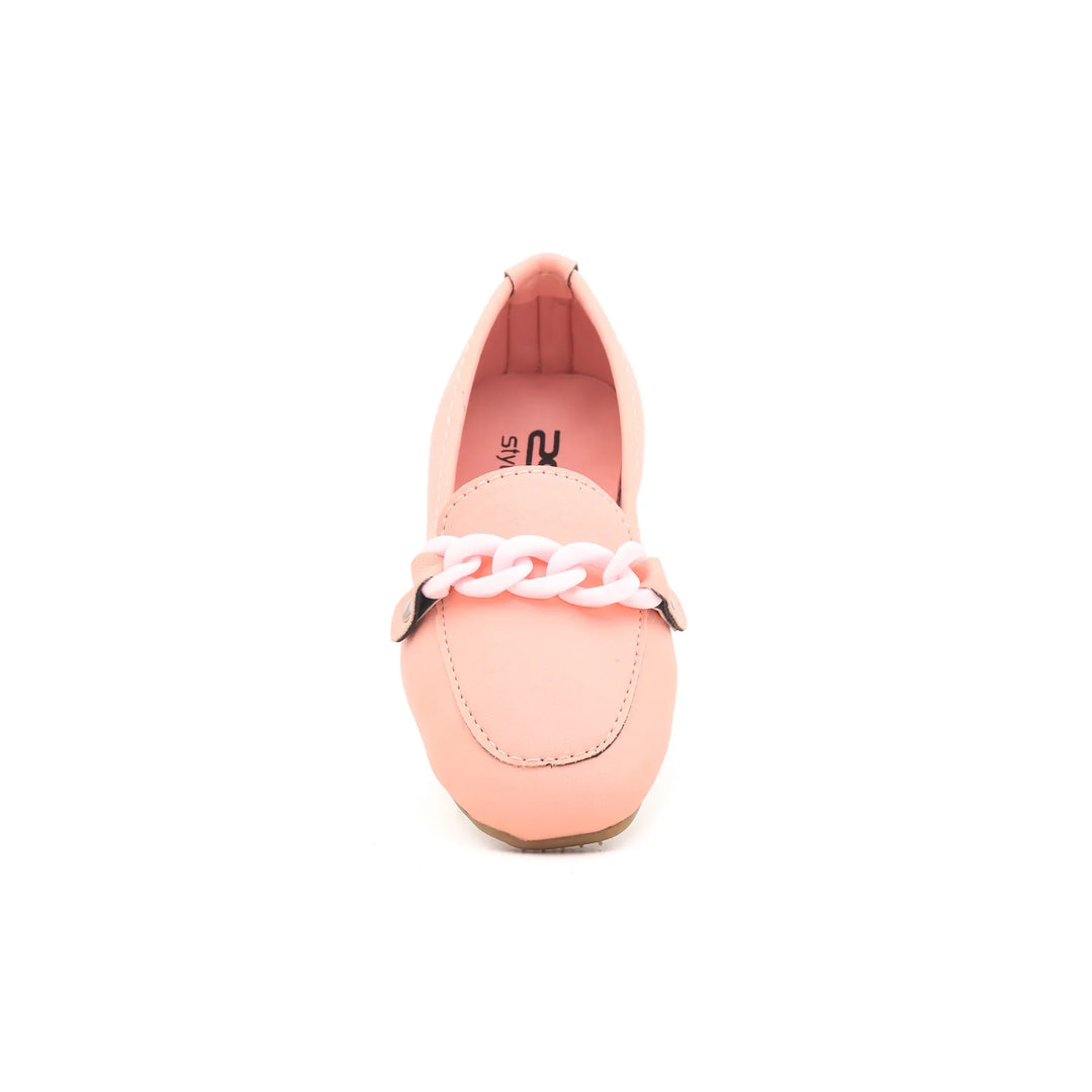 Girls Pink Formal Moccasin KD0292