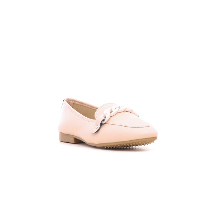 Girls Beige Formal Moccasin KD0292