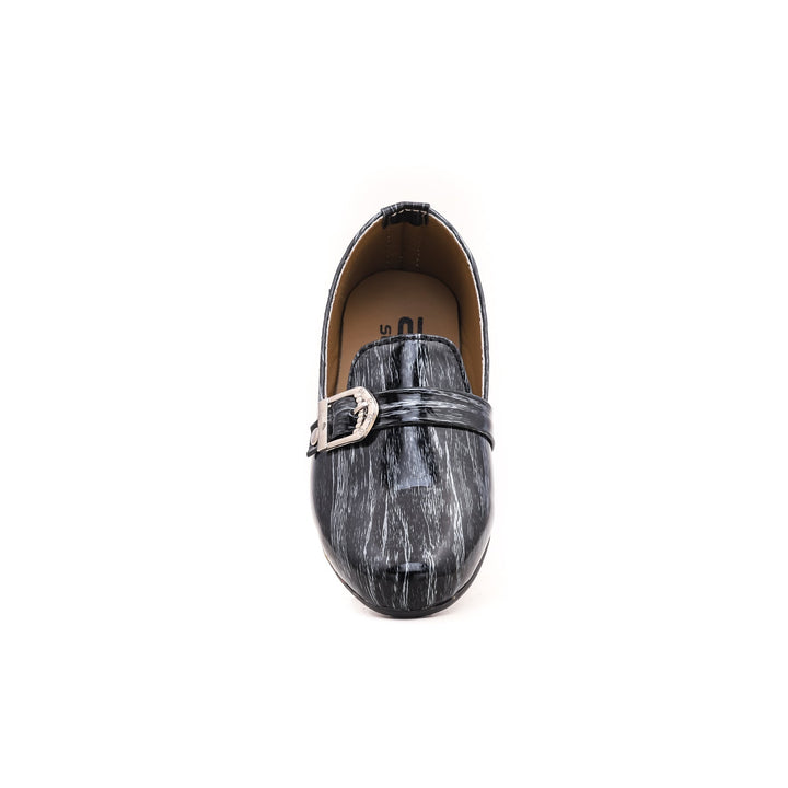 Boys Grey Formal Moccasin KD0518