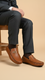 Boys Brown Formal Moccasin KD0836