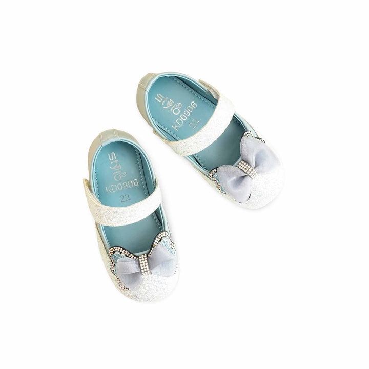 Girls Sky Blue Fancy Pumps KD0906