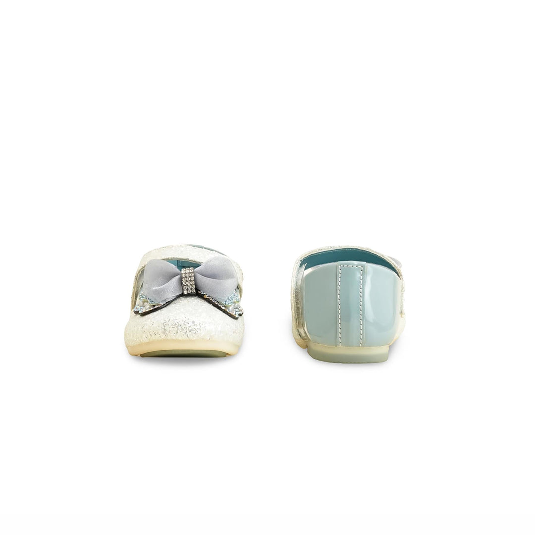 Girls Sky Blue Fancy Pumps KD0906