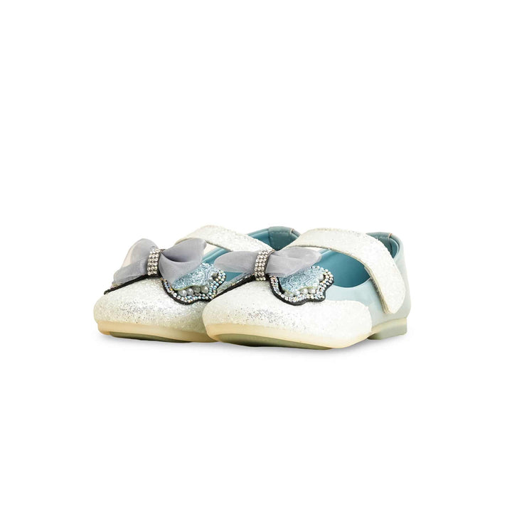 Girls Sky Blue Fancy Pumps KD0906