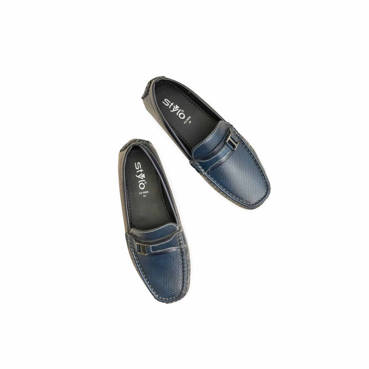 Boys Navy Formal Moccsin KD0999