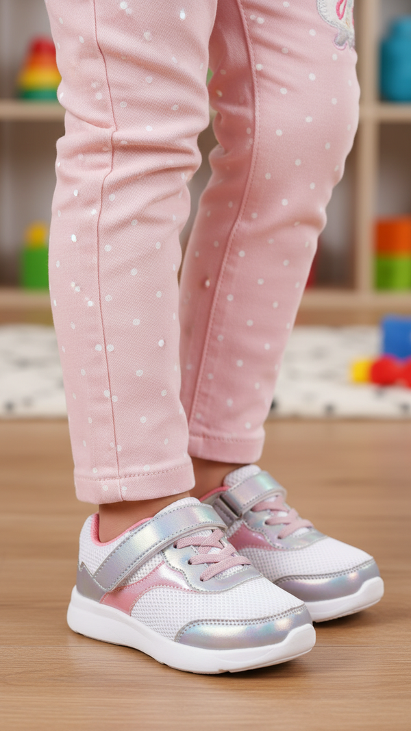 حذاء بناتي كاجوال فضي KD1667