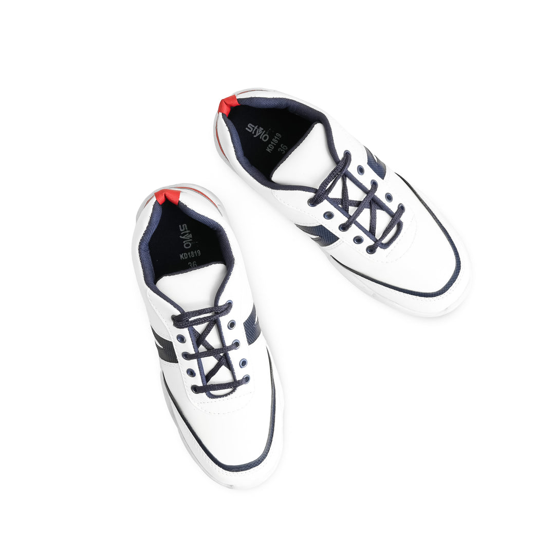 Boys White Casual Jogger KD1819