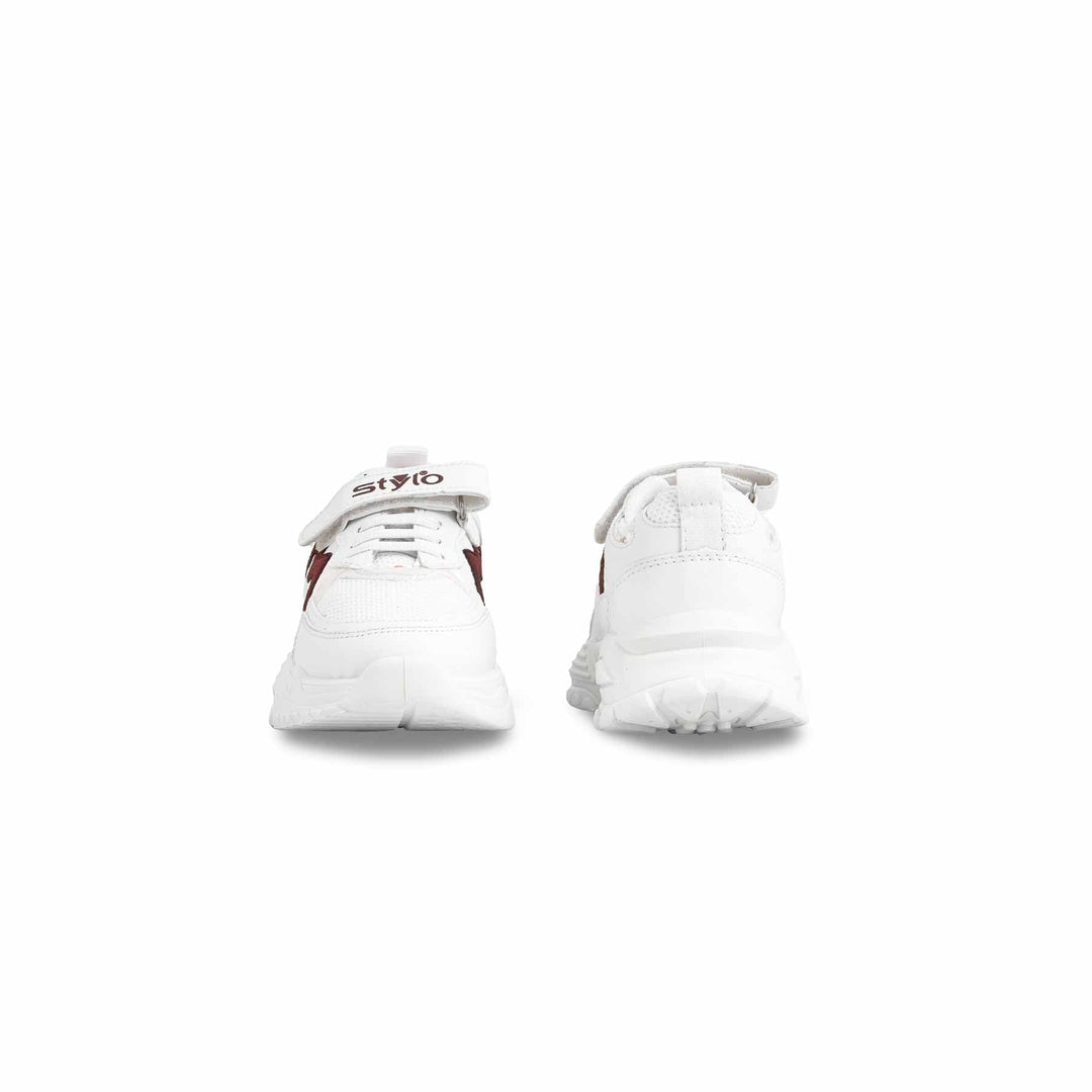 Girls White Casual Jogger KD1909