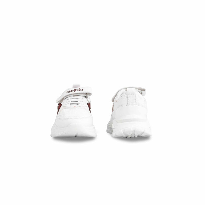 Girls White Casual Jogger KD1909