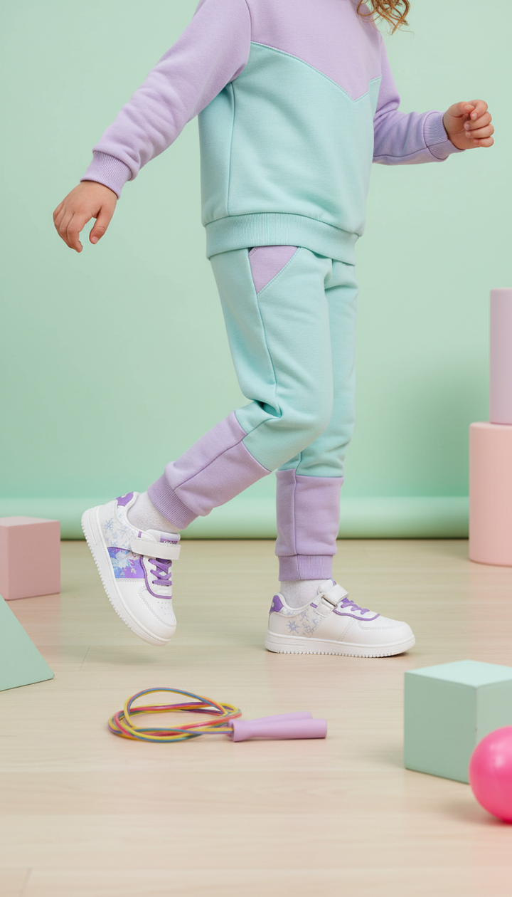 Girls Purple Casual Jogger KD1921
