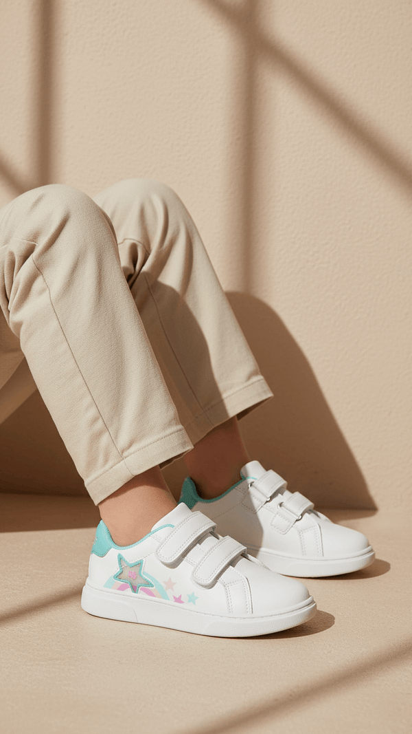 Girls White Casual Jogger KD1932