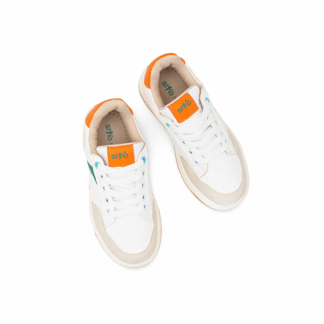Girls White Casual Jogger KD1936