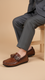 Boys Brown Formal Moccasin KD2195