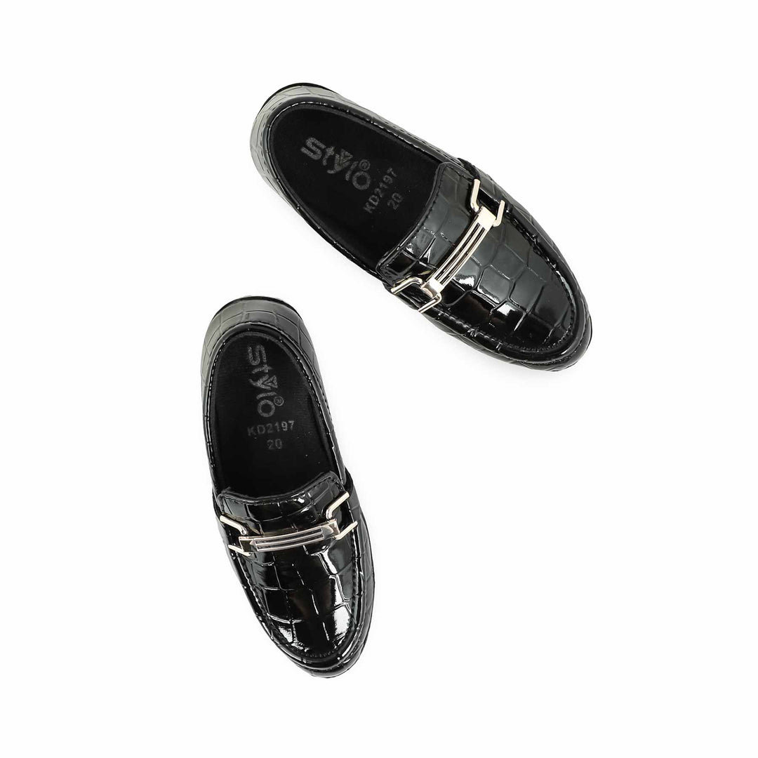 Boys Black Formal Shoes KD2197