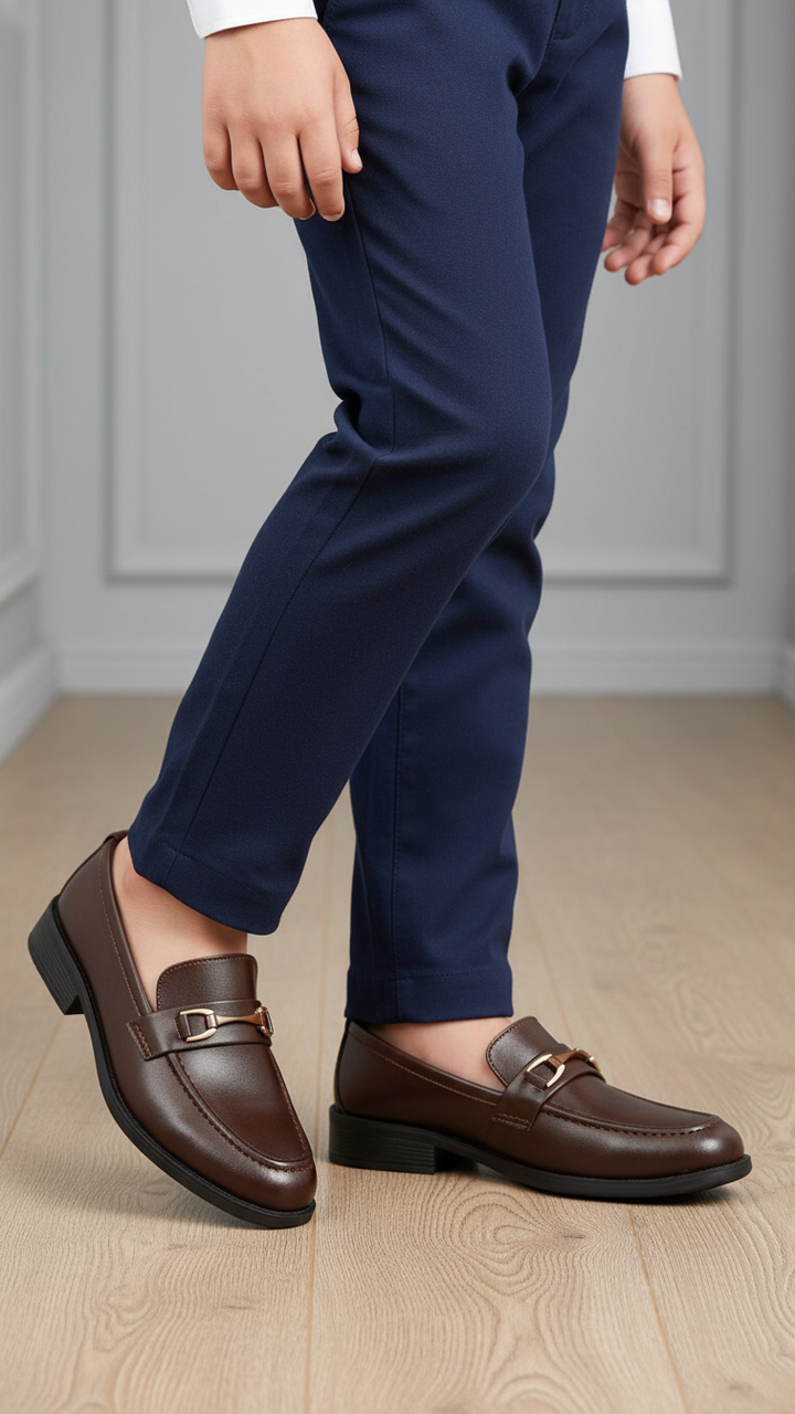 Boys Coffee Formal Shoes KD2218