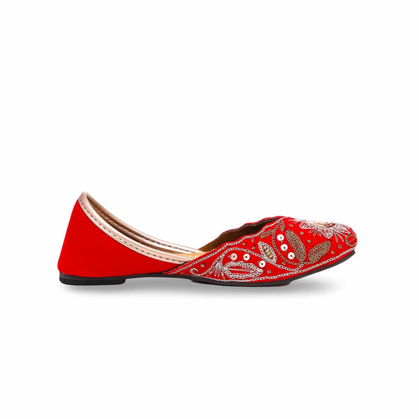 Girls Red Fancy Khussa KD2226