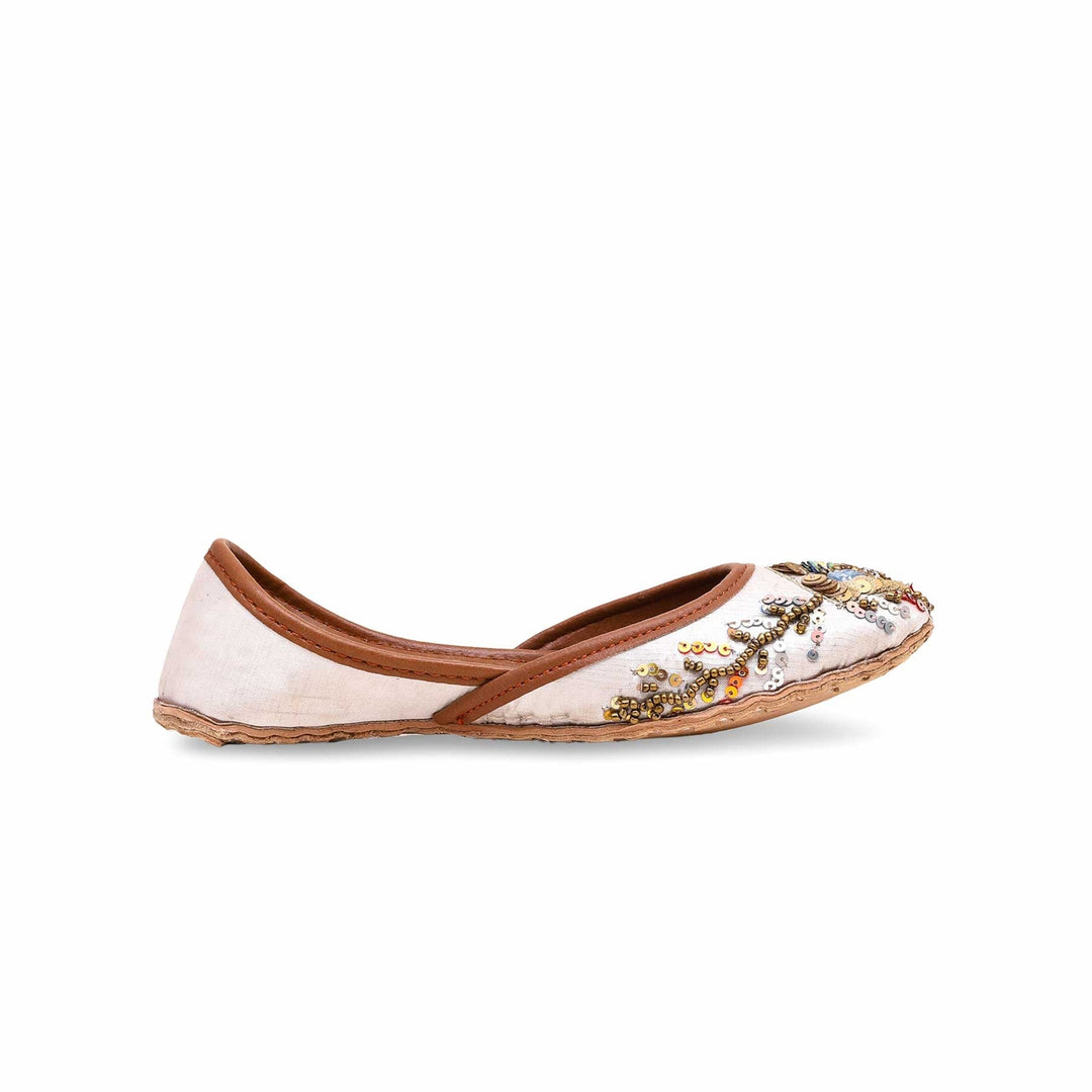 Girls White Fancy Khusa KD2246