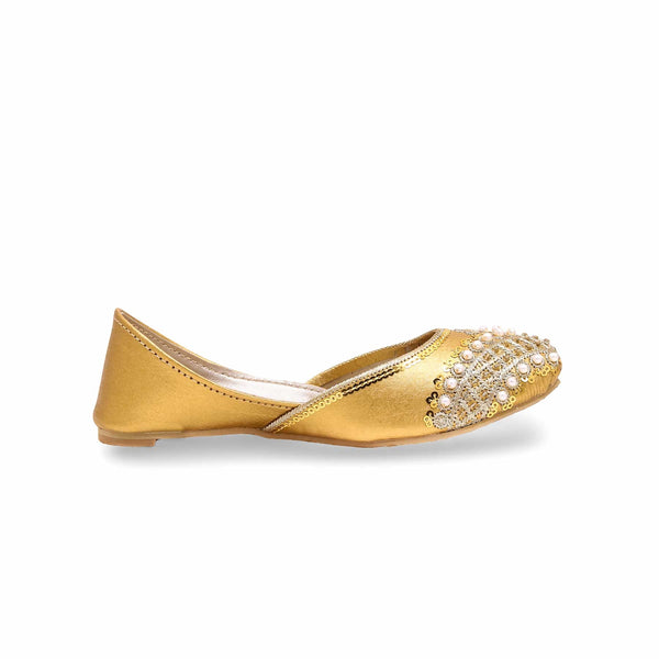 Girls Golden Fancy Khussa KD2252