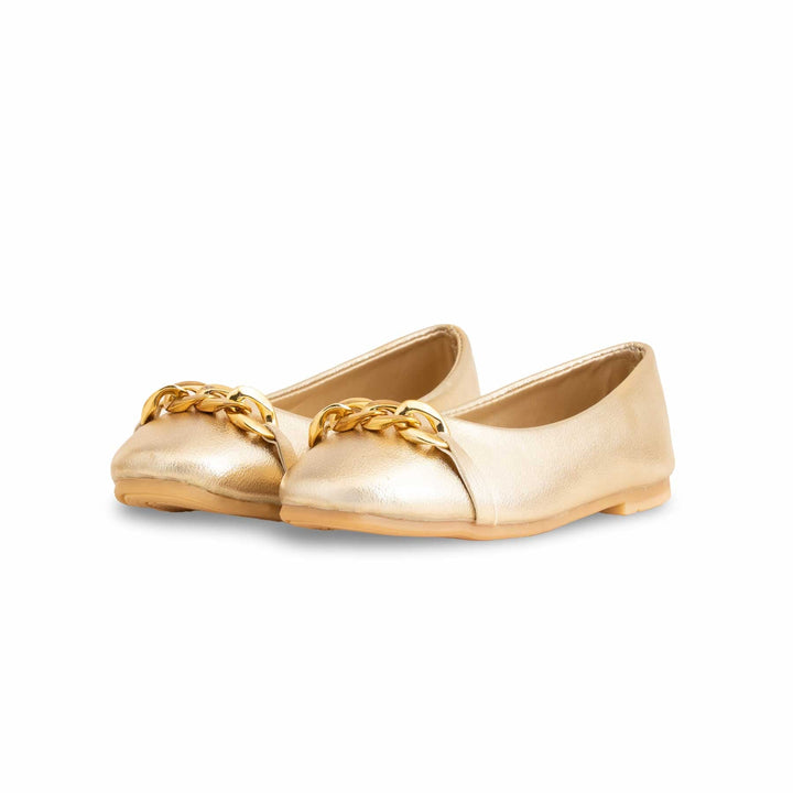 Girls Golden Formal Pumps KD2262
