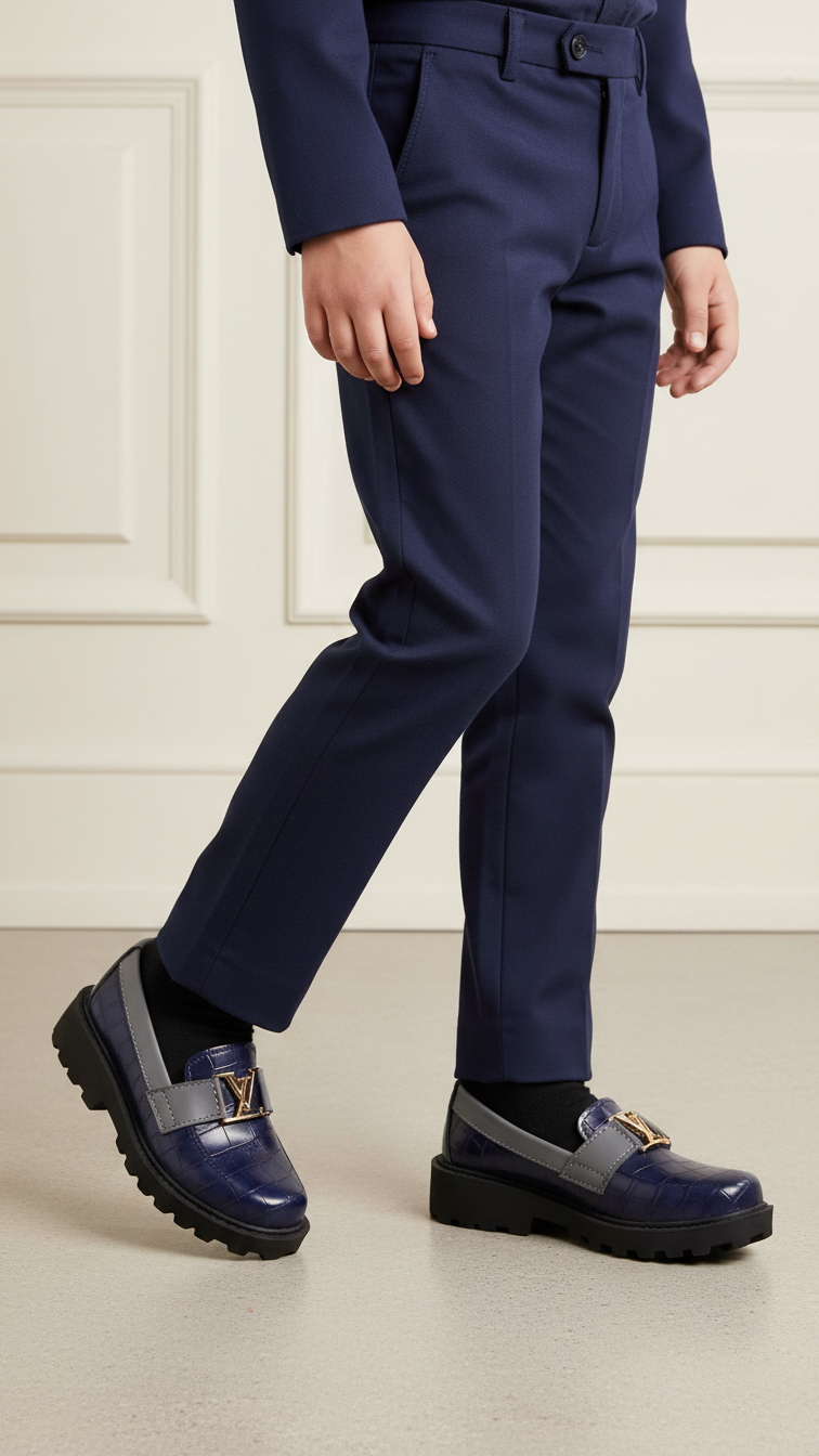 Boys Navy Casual Canvas KD2316