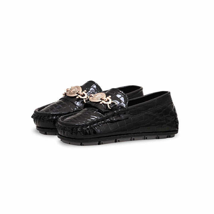 Boys Black Formal Moccasin KD2319