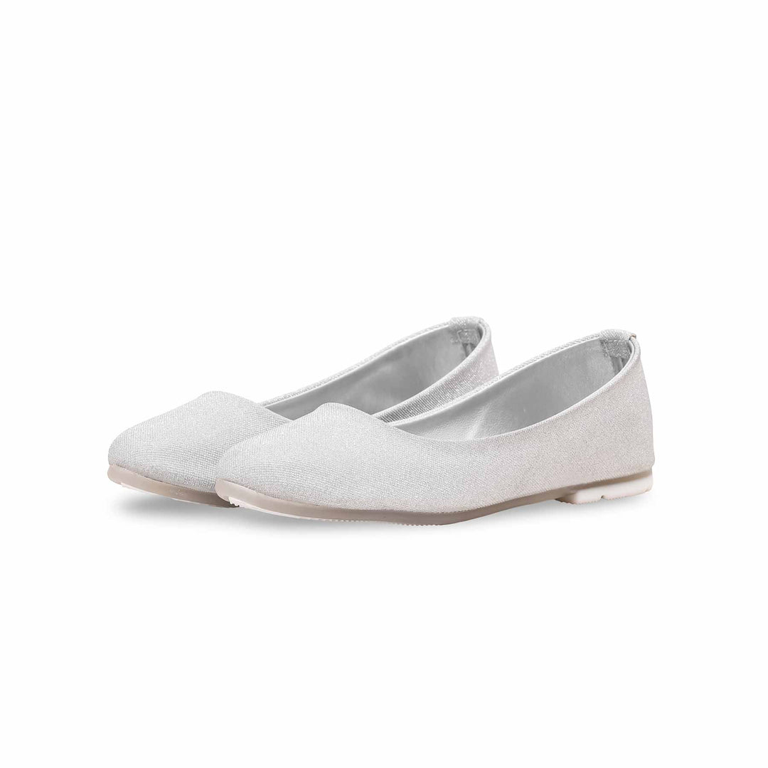 Girls Silver Fancy Pumps KD2341