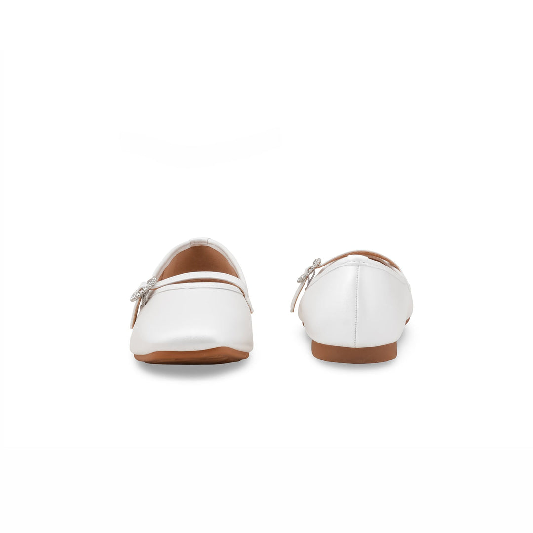 Girls White Formal Pumps KD2469
