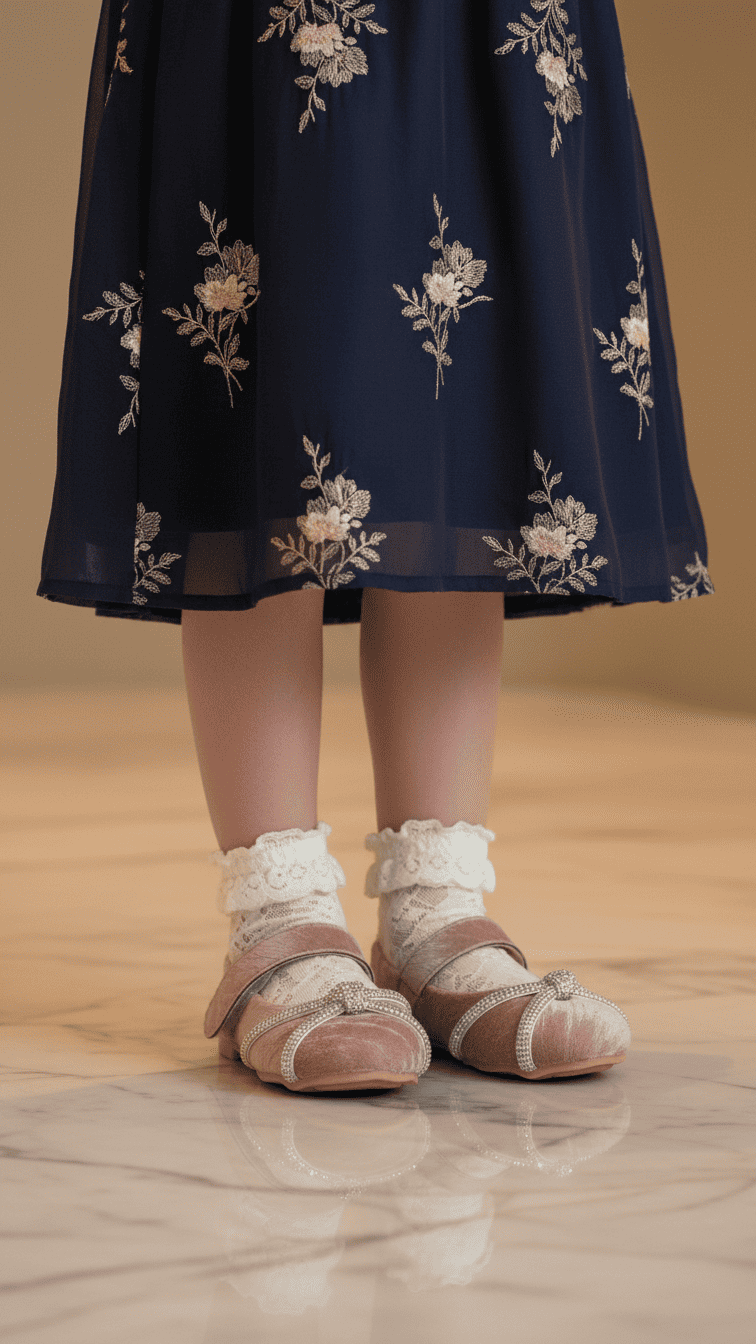 Girls Pink Formal Pumps KD2473
