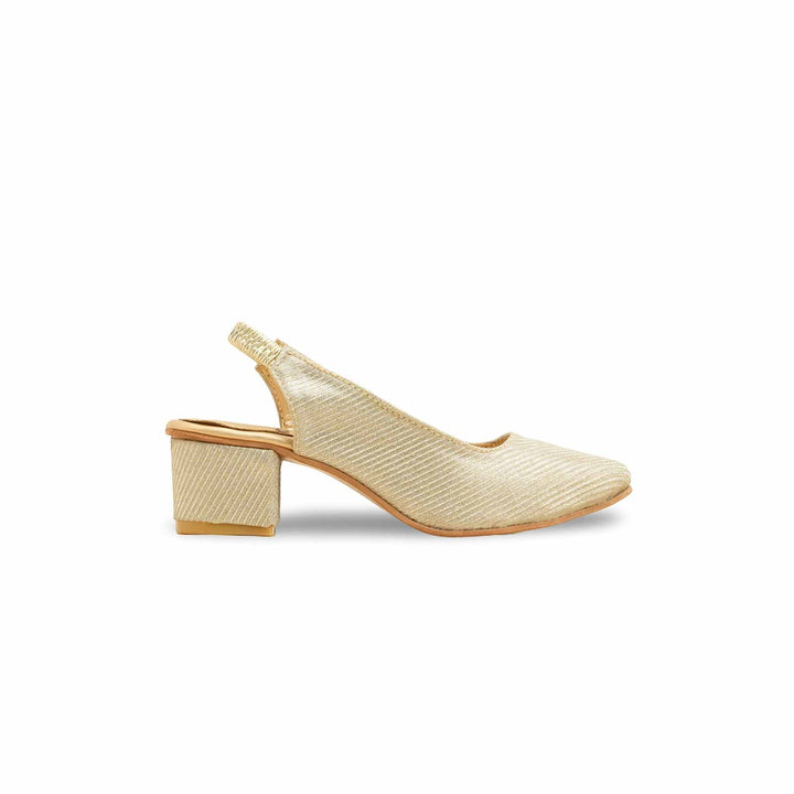 Girls Golden Fancy Court Shoes KD2492